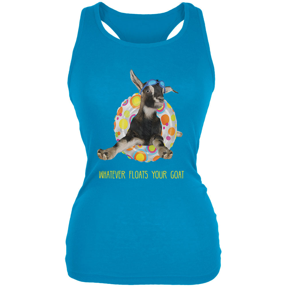 Whatever Floats Your Goat Boat Funny Juniors Soft Tank Top Juniors Tank Tops Old Glory 2XL Turquoise