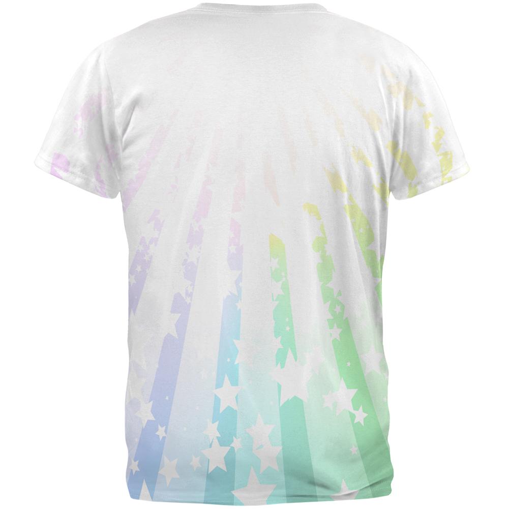 My Spirit Animal Unicorn Pastel Rainbow All Over Mens T Shirt Men's T-Shirts Old Glory