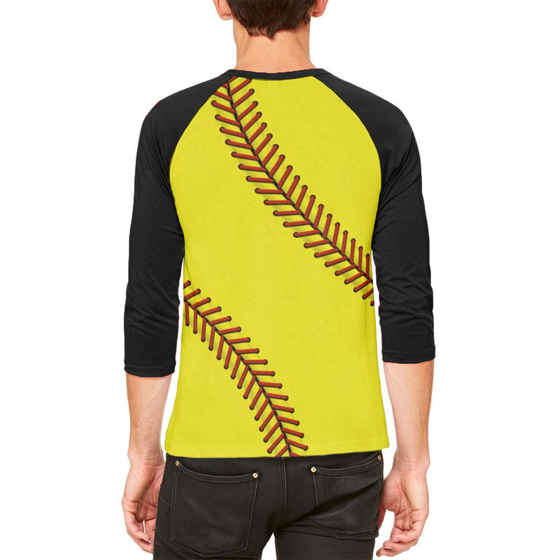 Softball Mens Raglan T Shirt Men's Raglans Old Glory