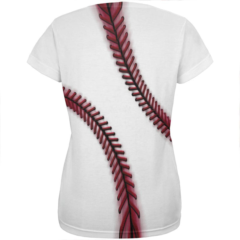 Fastball Baseball All Over Womens T Shirt Women's T-Shirts Old Glory
