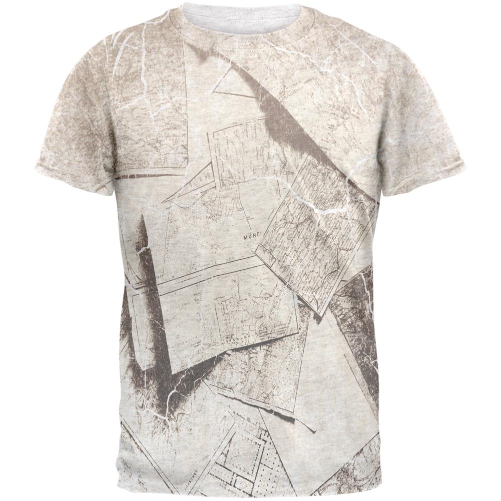 Intrepid Explorer Vintage Sepia Mens T Shirt Men's T-Shirts Old Glory 2XL White