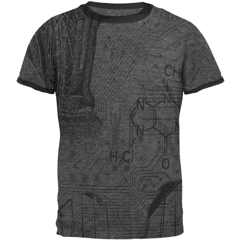 Science Geek Nerd Mens Ringer T Shirt Men's T-Shirts Old Glory 2XL Grey