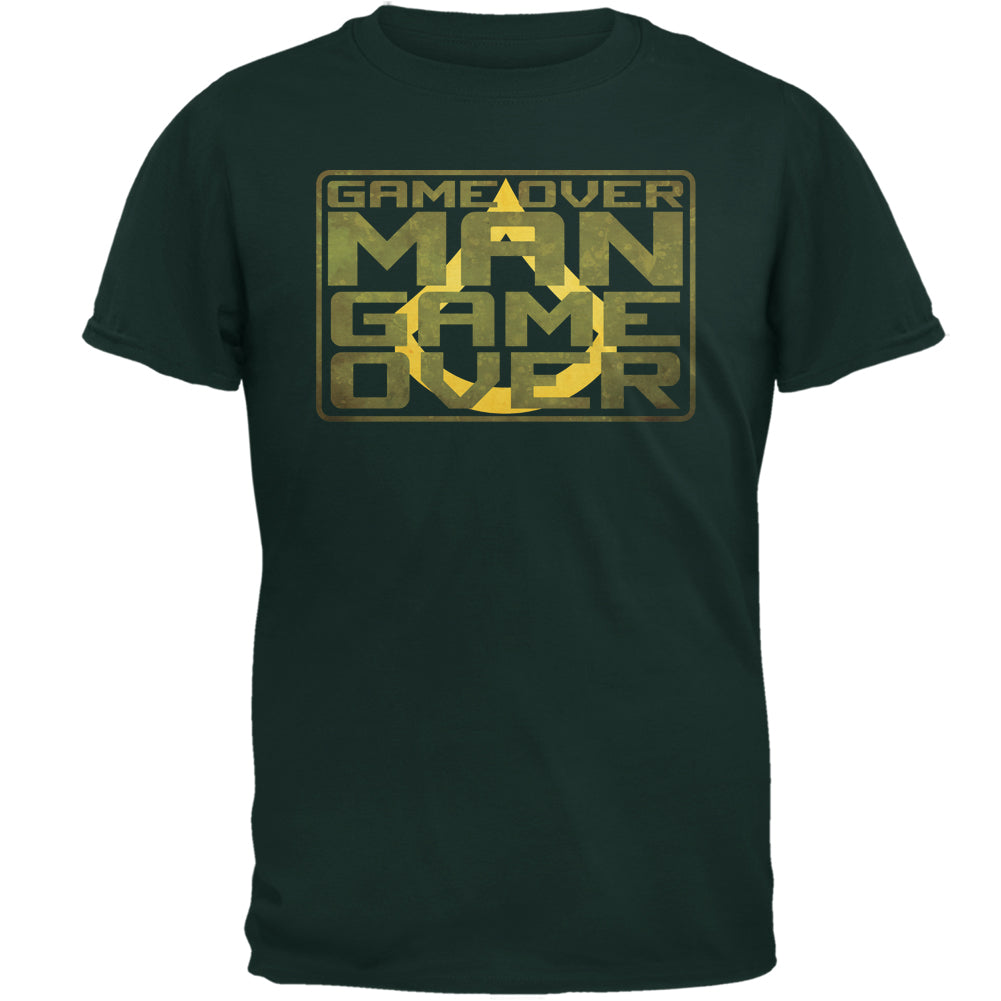 Game Over Man Game Over Mens T Shirt Men's T-Shirts Old Glory 2XL Forest Green