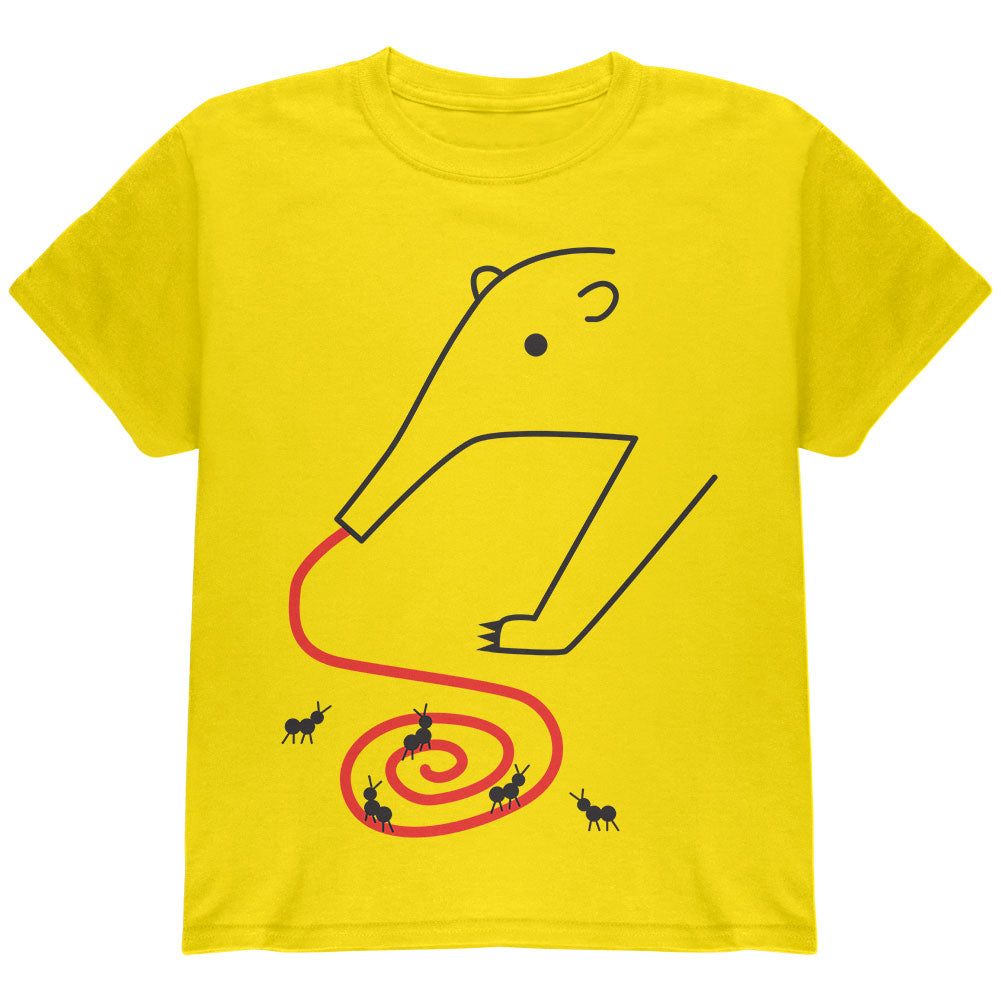 Anteater Ant Eater Tongue Youth T Shirt Youth T-Shirts global YLG Yellow