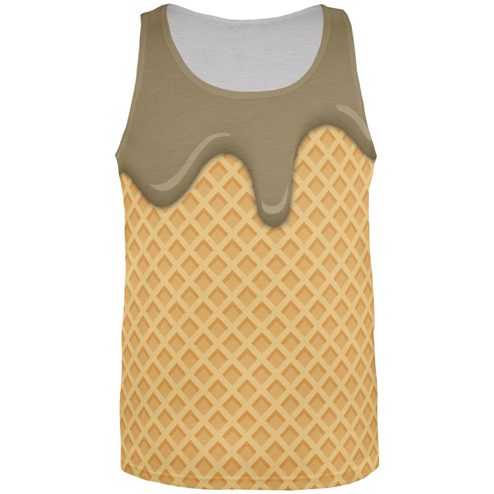 Melting Chocolate Ice Cream Cone All Over Mens Tank Top Men's Tank Tops Old Glory 2XL Multi