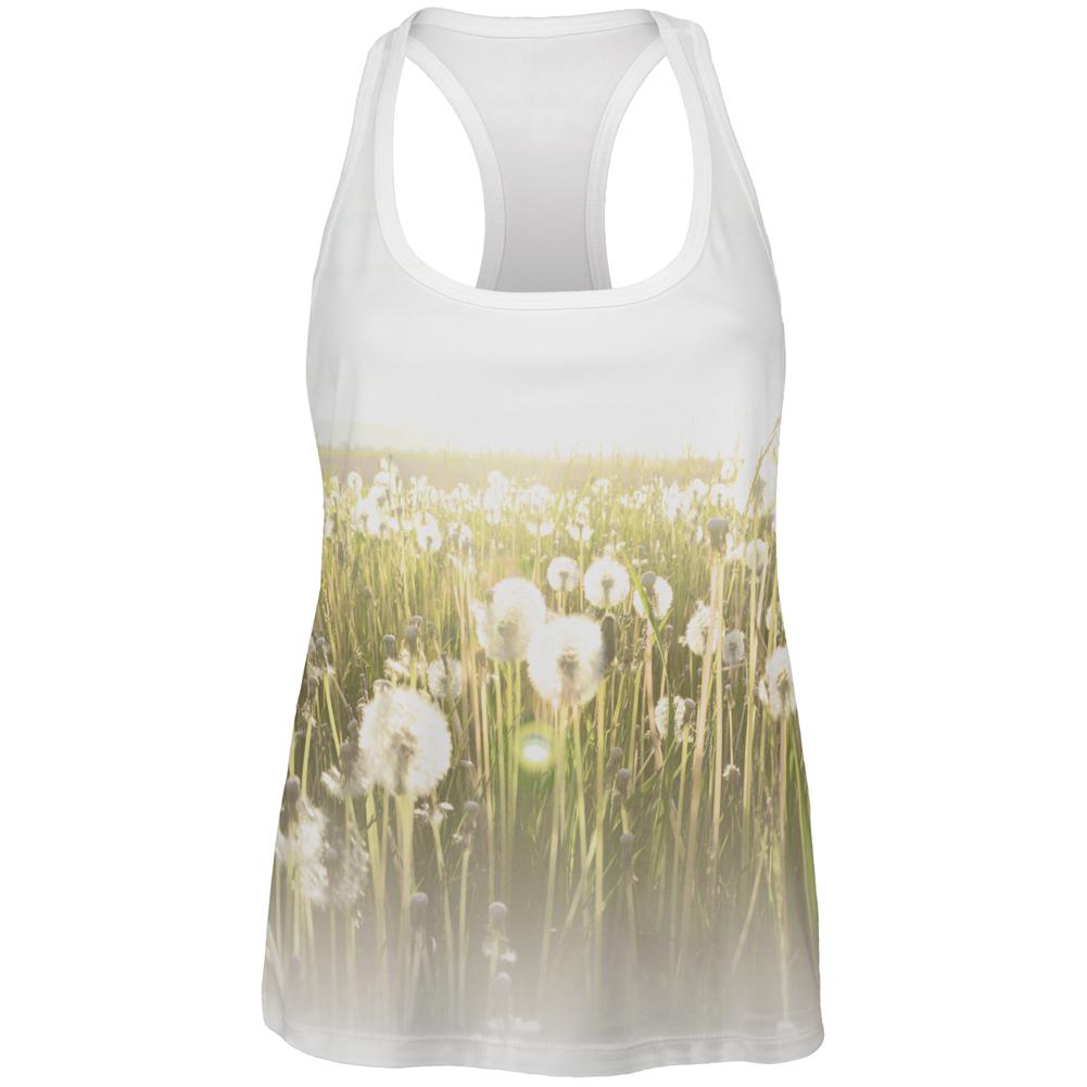 Field Of Wishes Dandelions All Over Womens Work Out Tank Top Women's Tank Tops Old Glory 2XL Multi
