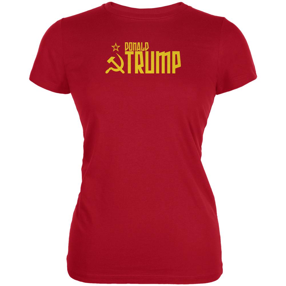 Donald Trump For Russia Tzar Funny Juniors Soft T Shirt Juniors T-Shirts Old Glory 2XL Red
