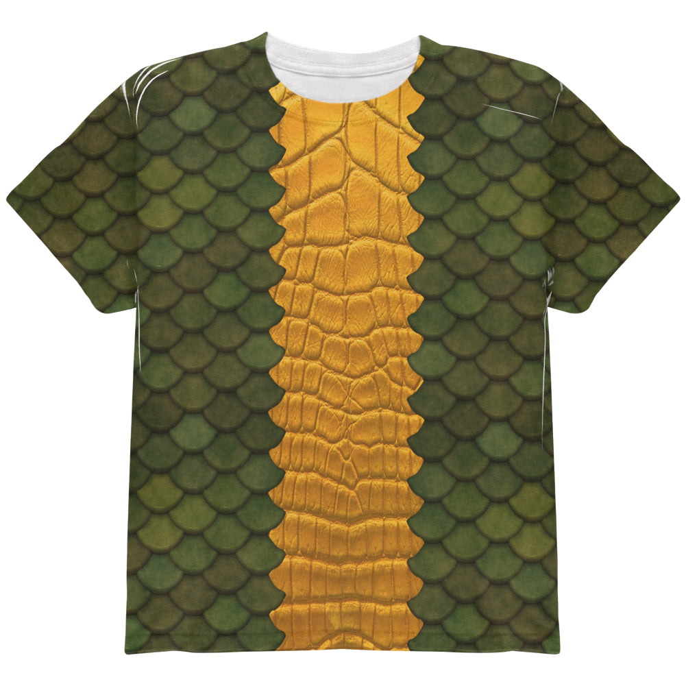 Halloween Green Dragon Costume All Over Youth T Shirt Youth T-Shirts Old Glory YLG Multi