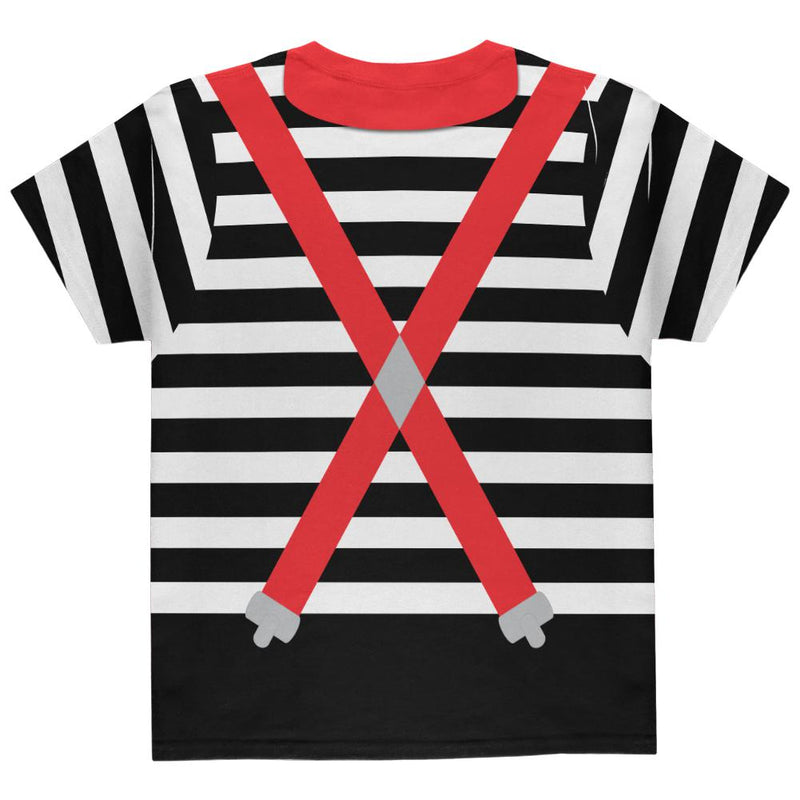 Halloween French Mime Costume All Over Youth T Shirt Youth T-Shirts Old Glory