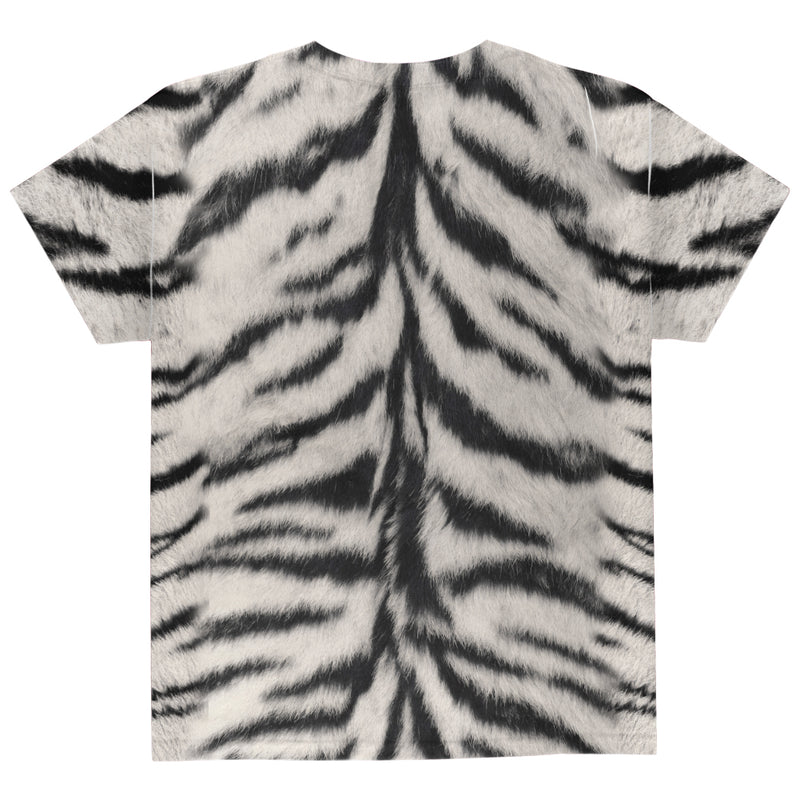 Halloween Costume White Siberian Tiger Costume All Over Youth T Shirt Youth T-Shirts Old Glory