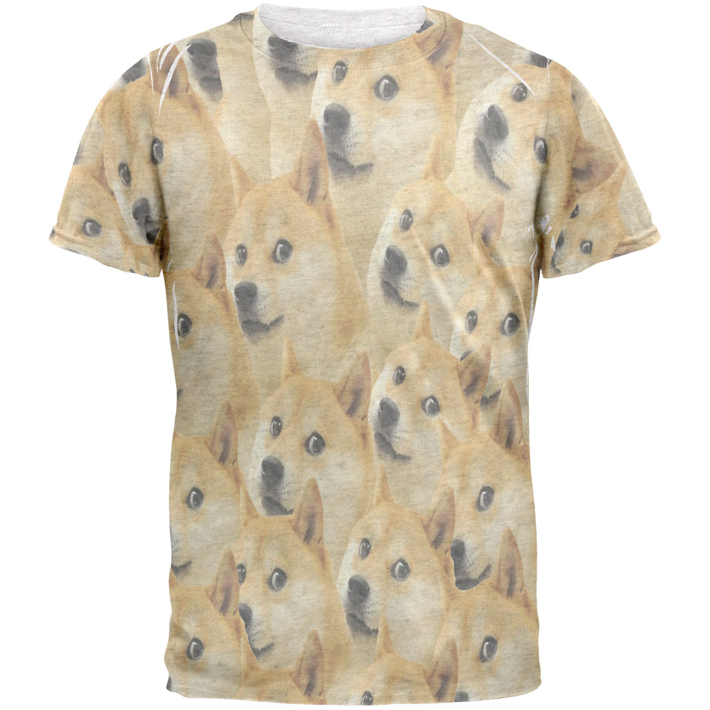 Doge Meme Funny Mens T Shirt Men's T-Shirts Old Glory 2XL Heather White