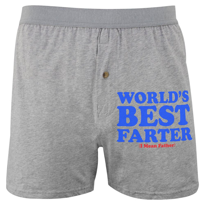 Father's Day World's Best Farter Soft Knit Boxer Men's Boxers & Briefs Old Glory 2XL Heather