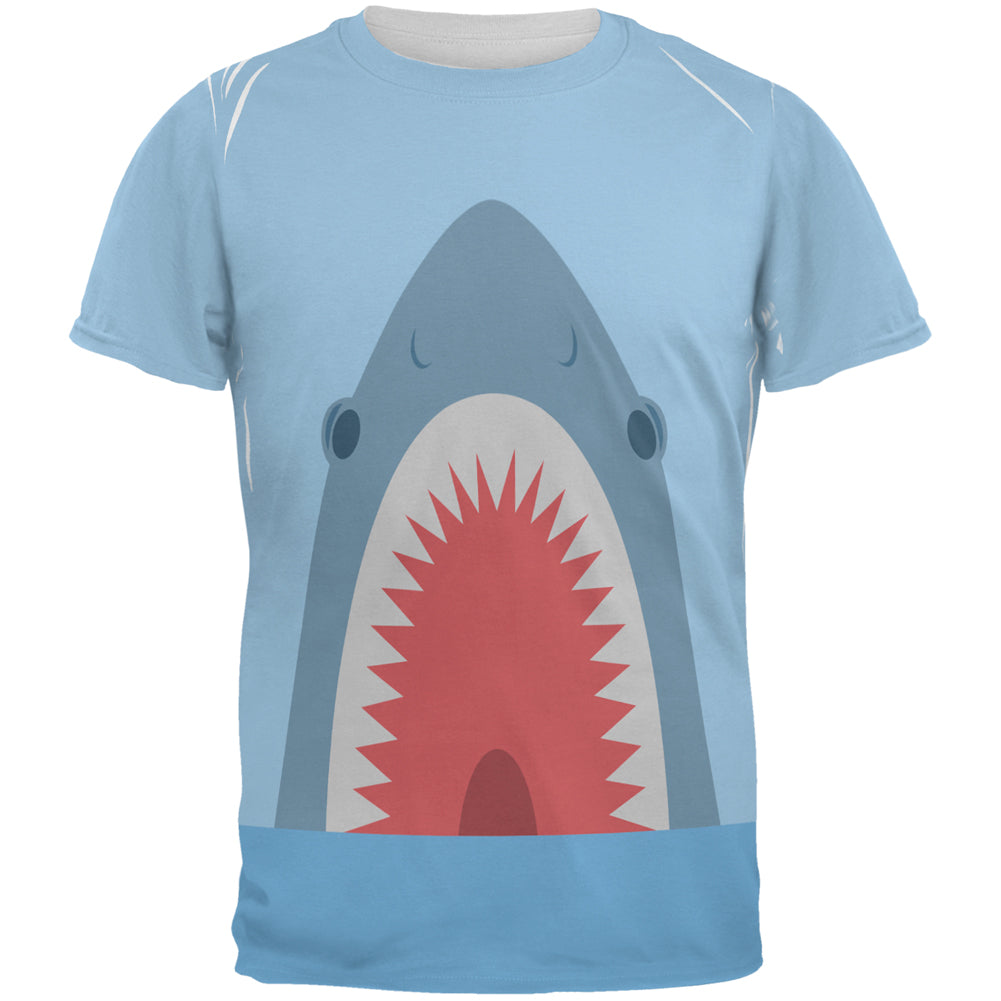 Cute Fun Shark Attack All Over Mens T Shirt Men's T-Shirts Old Glory 2XL Multi