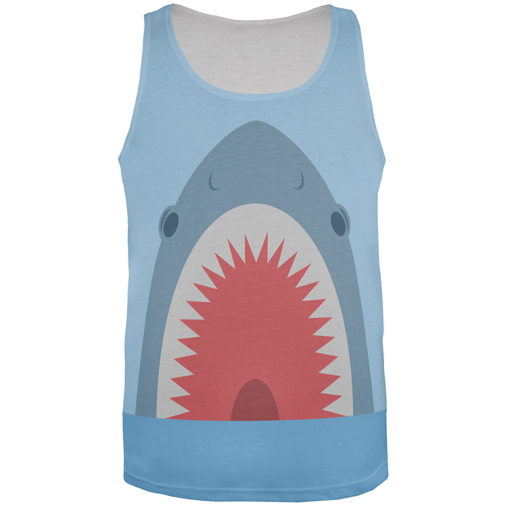 Cute Fun Shark Attack All Over Mens Tank Top Men's Tank Tops Old Glory 2XL Multi