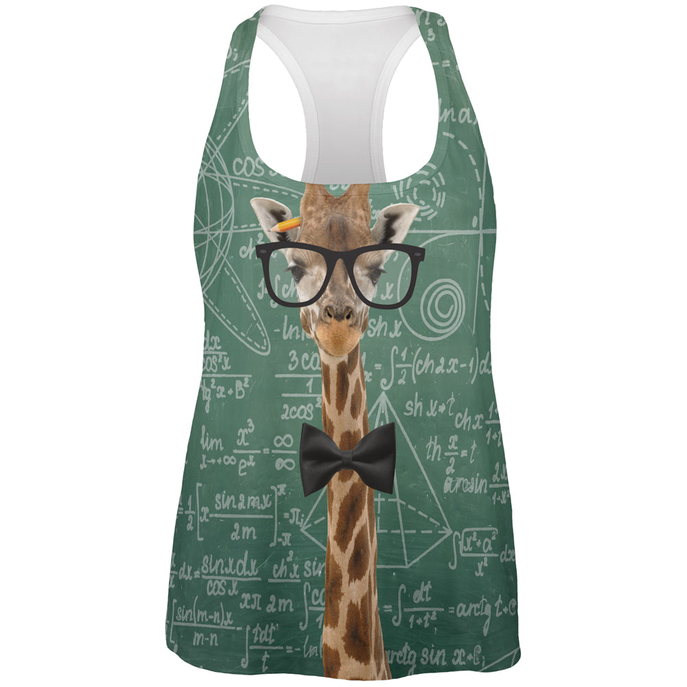 Giraffe Geek Math Formulas All Over Womens Work Out Tank Top Women's Tank Tops Old Glory 2XL Multi
