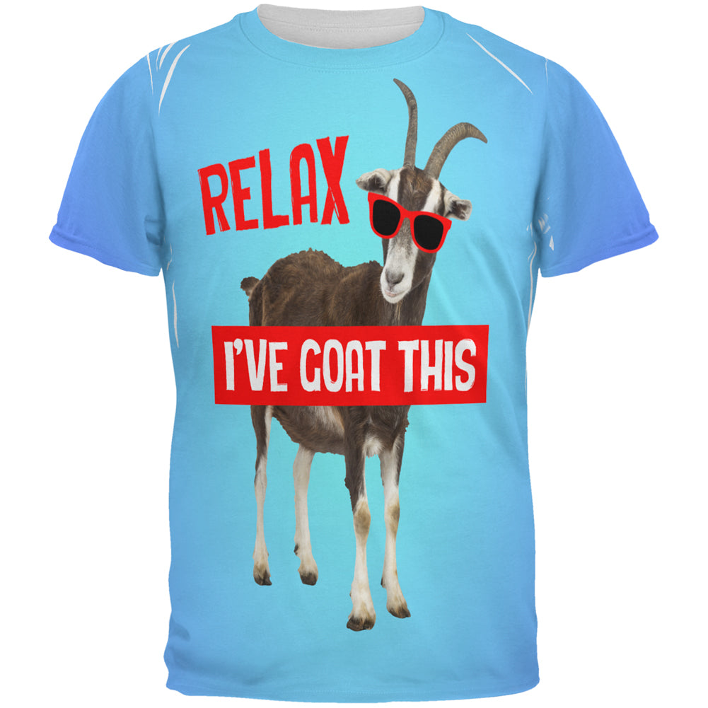 Relax I've Goat Got This All Over Mens T Shirt Men's T-Shirts Old Glory 2XL Multi