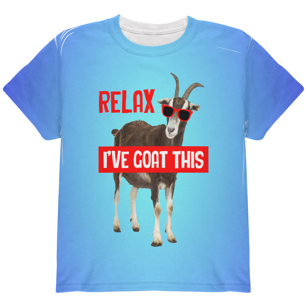 Relax I've Goat Got This All Over Youth T Shirt Youth T-Shirts Old Glory YLG Multi