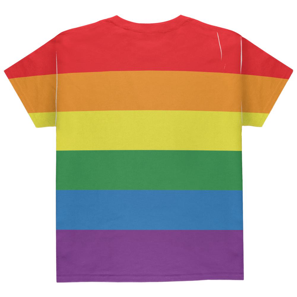 Rainbow Gay Pride Flag All Over Youth T Shirt Youth T-Shirts Old Glory