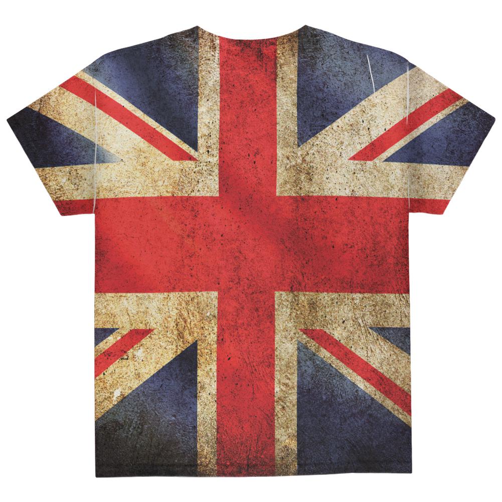 British Flag Union Jack Grunge Distressed All Over Youth T Shirt Youth T-Shirts Old Glory