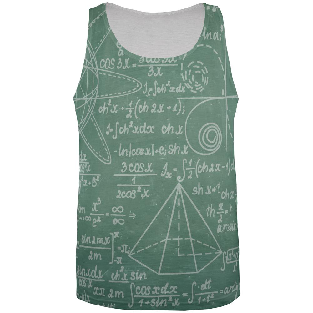 Math Geek Formulas Chalkboard All Over Mens Tank Top Men's Tank Tops Old Glory 2XL Multi