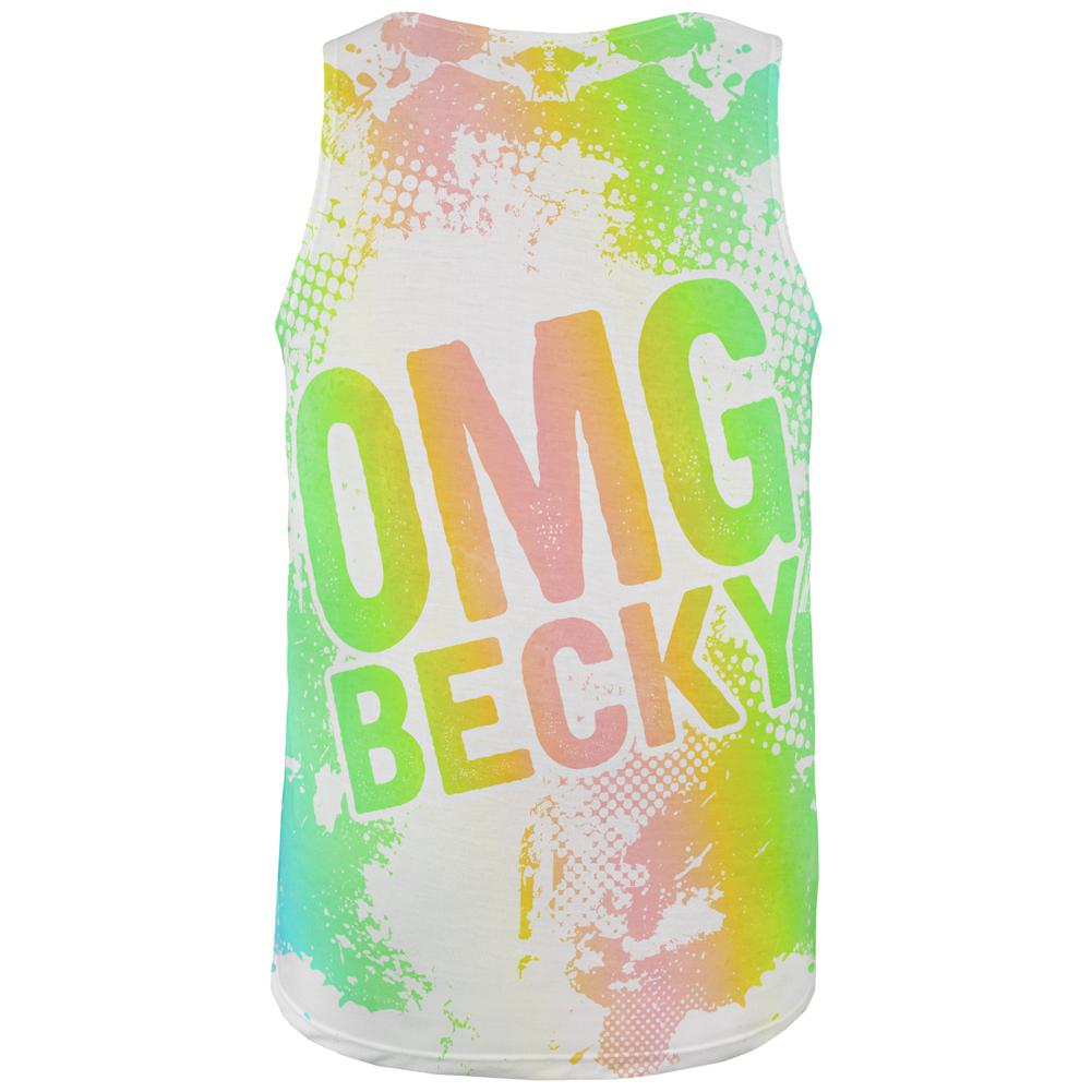 OMG Becky Makeup Splatter All Over Mens Tank Top Men's Tank Tops Old Glory