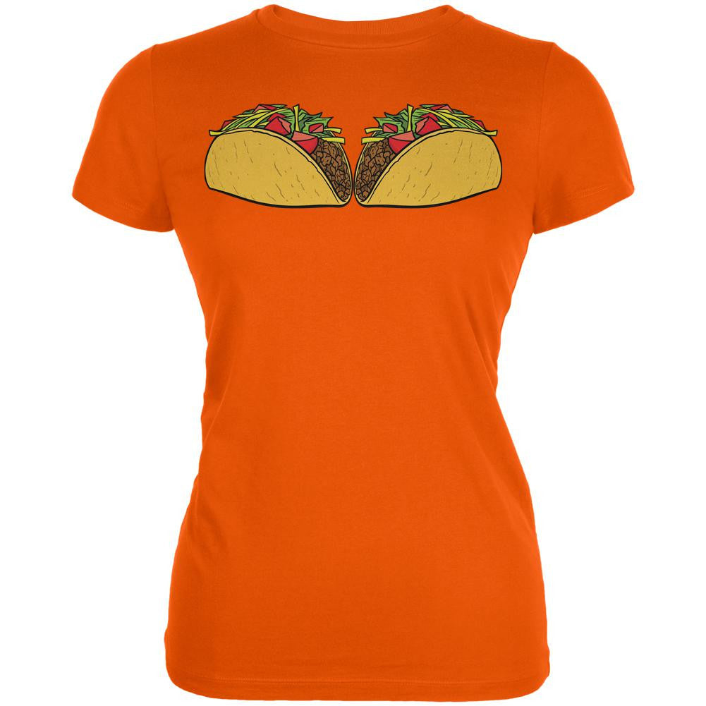 Cinco De Mayo Big Tacos Best Funny Juniors Soft T Shirt Juniors T-Shirts Old Glory 2XL Orange