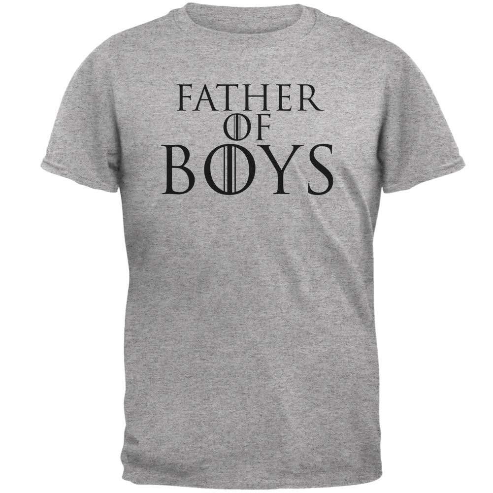 Father's Day Father of Dragons Boys Mens T Shirt Men's T-Shirts Old Glory 2XL Grey
