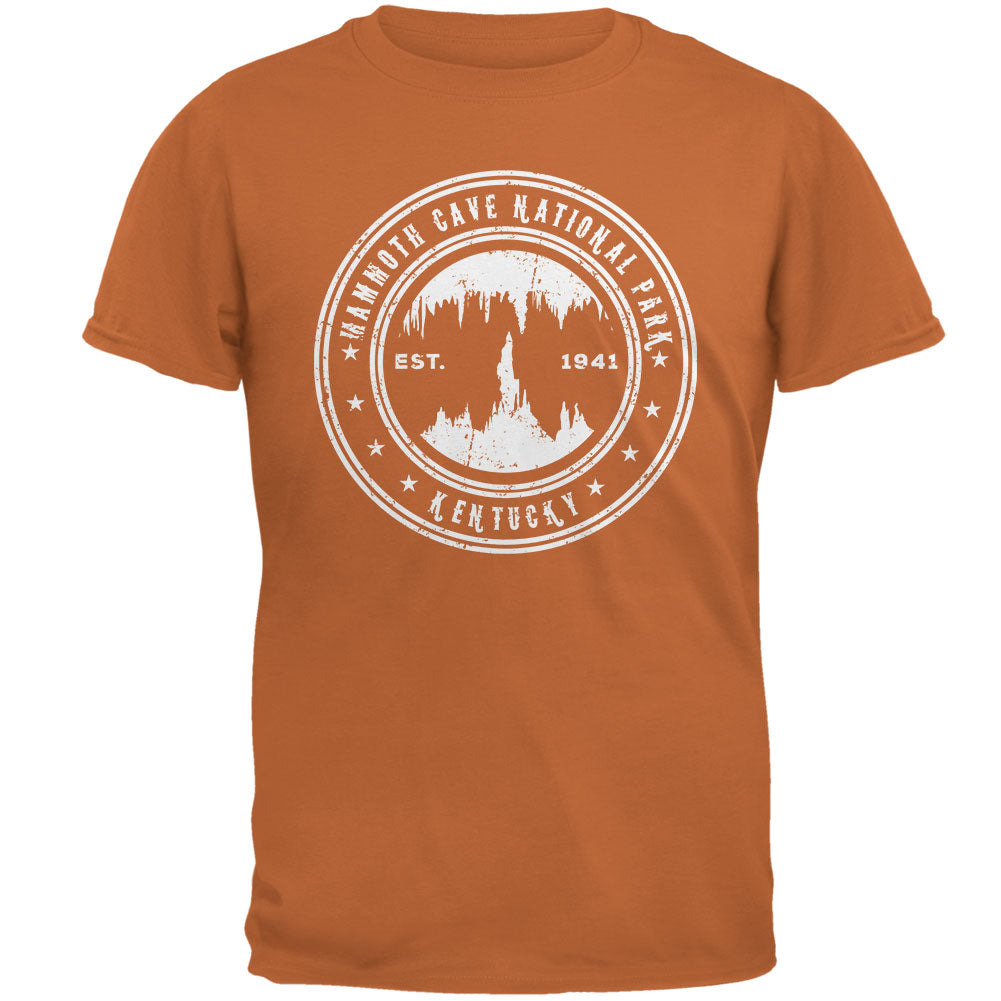 Mammoth Cave National Park Mens T Shirt Men's T-Shirts Old Glory 2XL Texas Orange