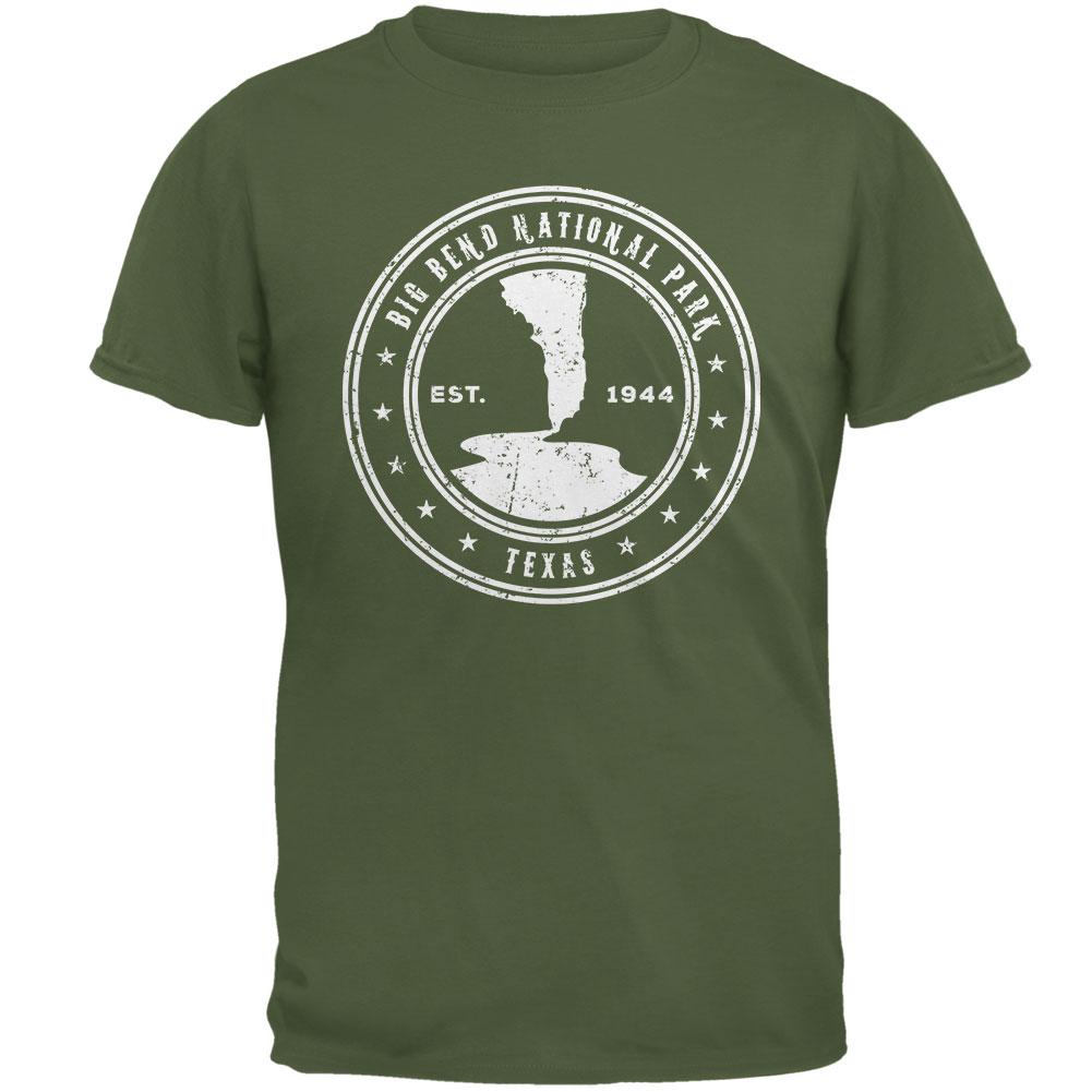 Big Bend National Park Mens T Shirt Men's T-Shirts Old Glory 2XL Military Green