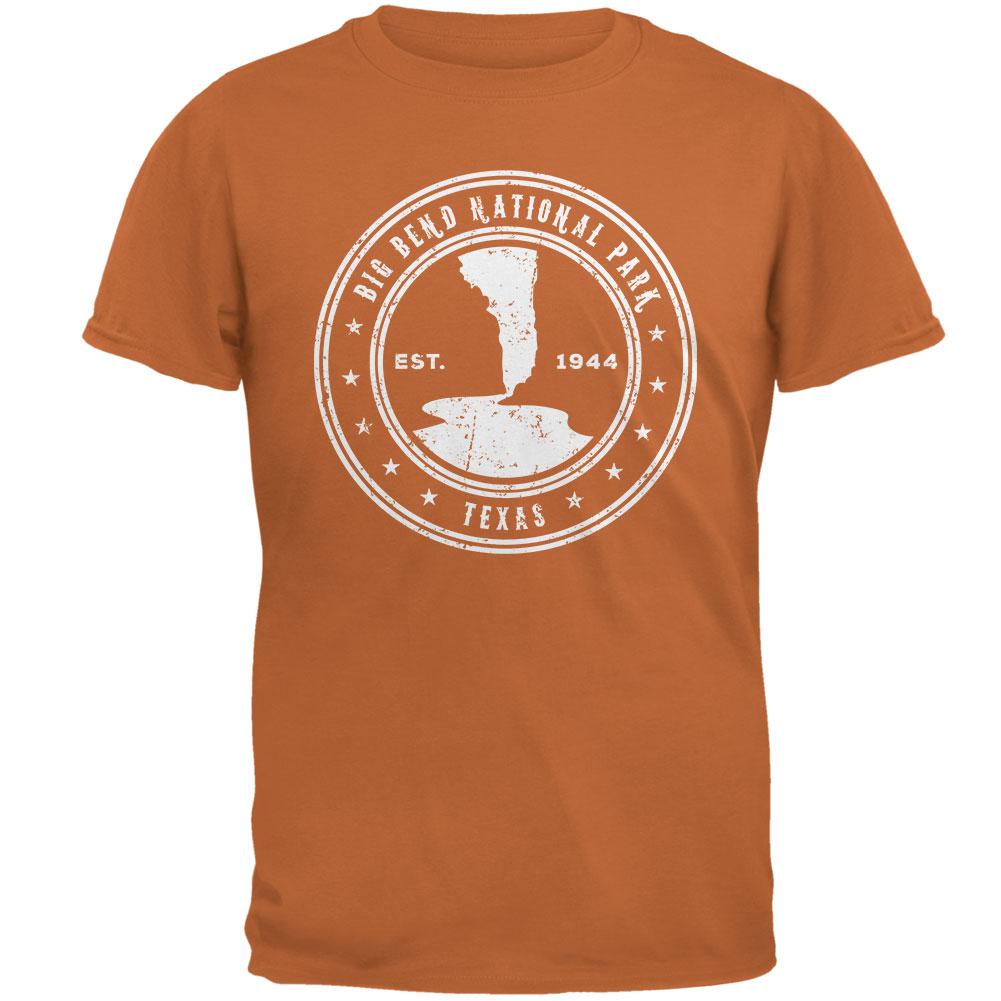 Big Bend National Park Mens T Shirt Men's T-Shirts Old Glory 2XL Texas Orange