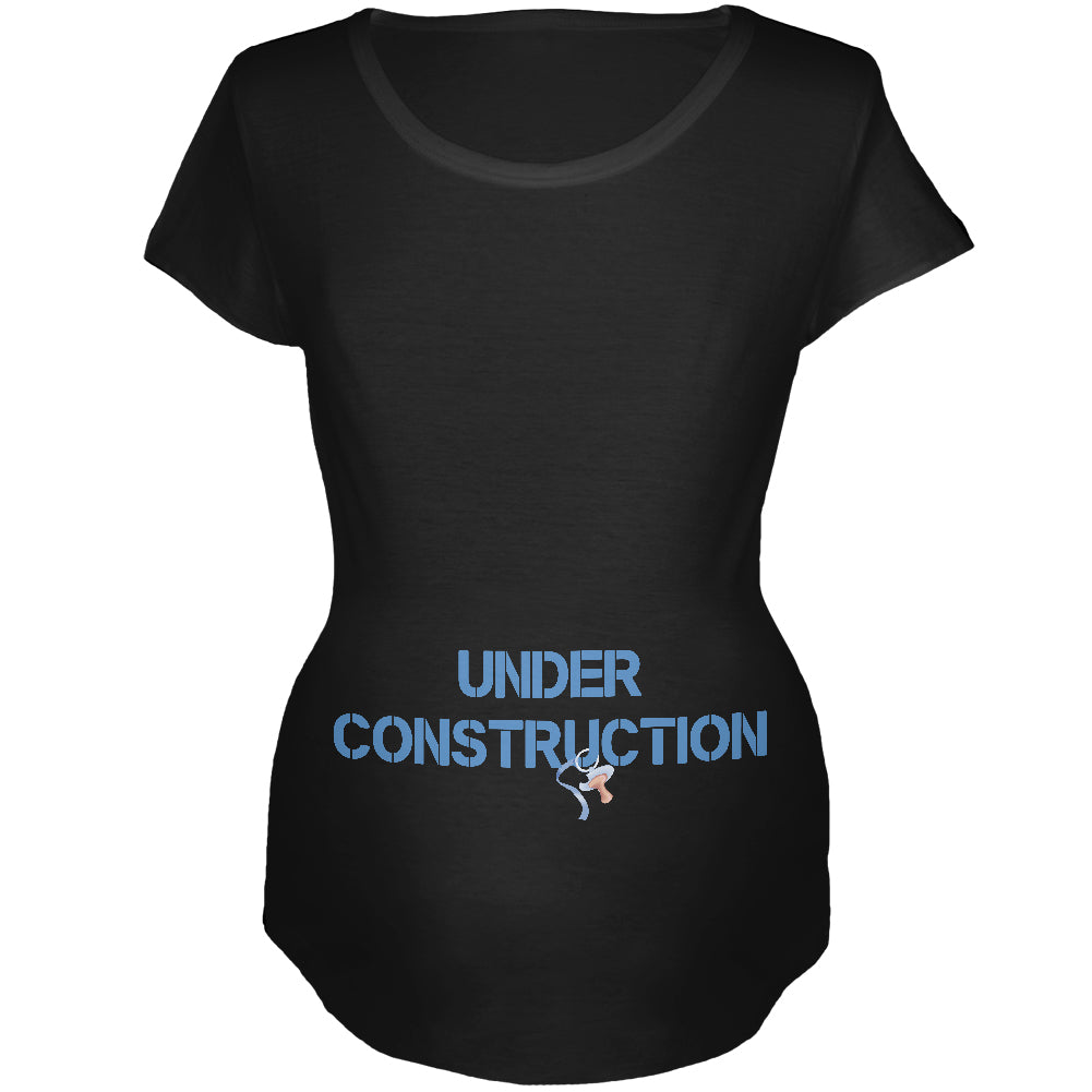 Under Construction Baby Boy Maternity Soft T Shirt Maternity T-Shirts Old Glory 2XL Black