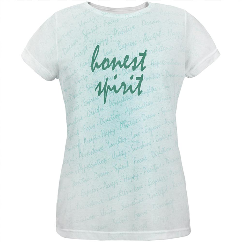 Inspirational Words Honest Spirit All Over Womens T Shirt Women's T-Shirts Old Glory 2XL Multi