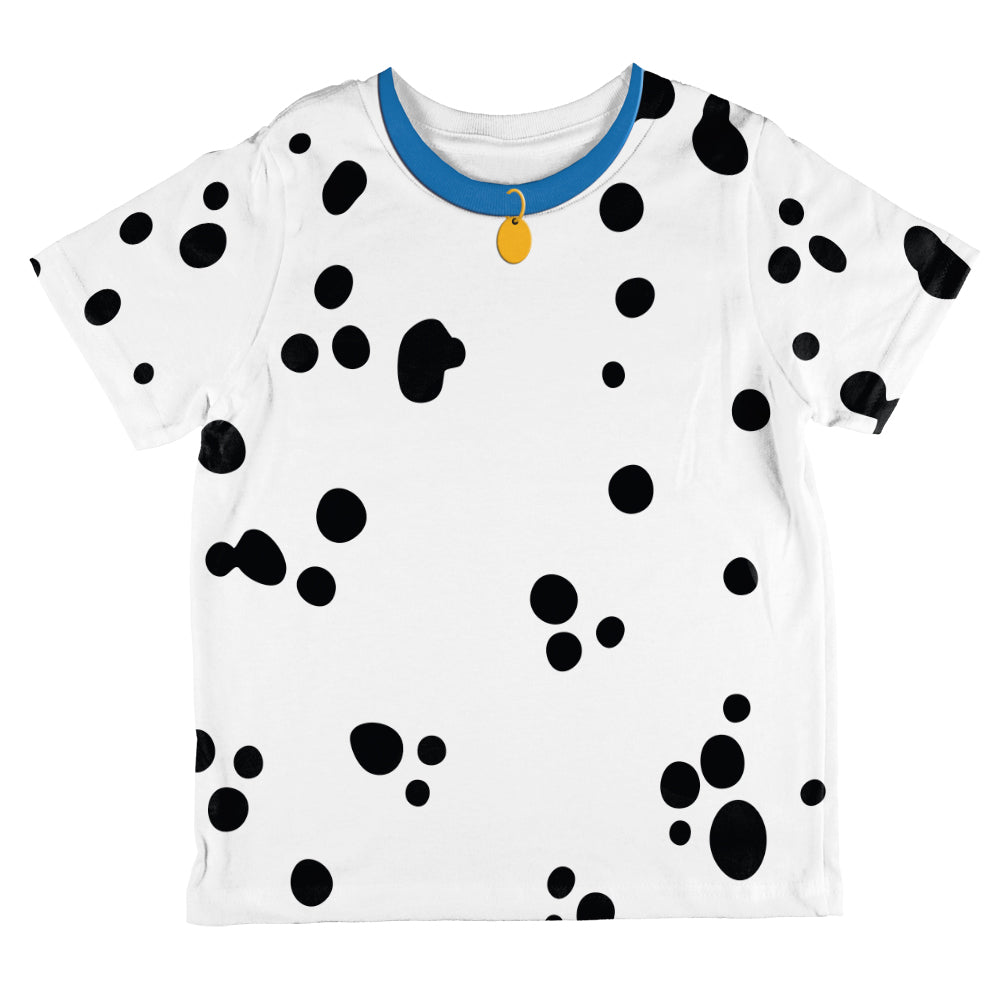 Dog Dalmatian Costume Blue Collar All Over Toddler T Shirt Toddler T-Shirts Old Glory 2T Multicolored