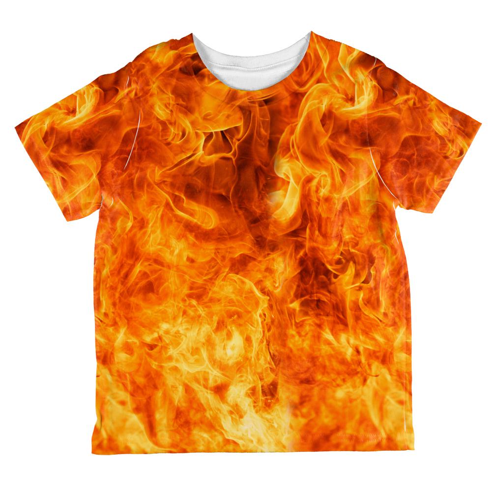 Fire Flames Hot Costume All Over Toddler T Shirt Toddler T-Shirts Old Glory 2T Multi