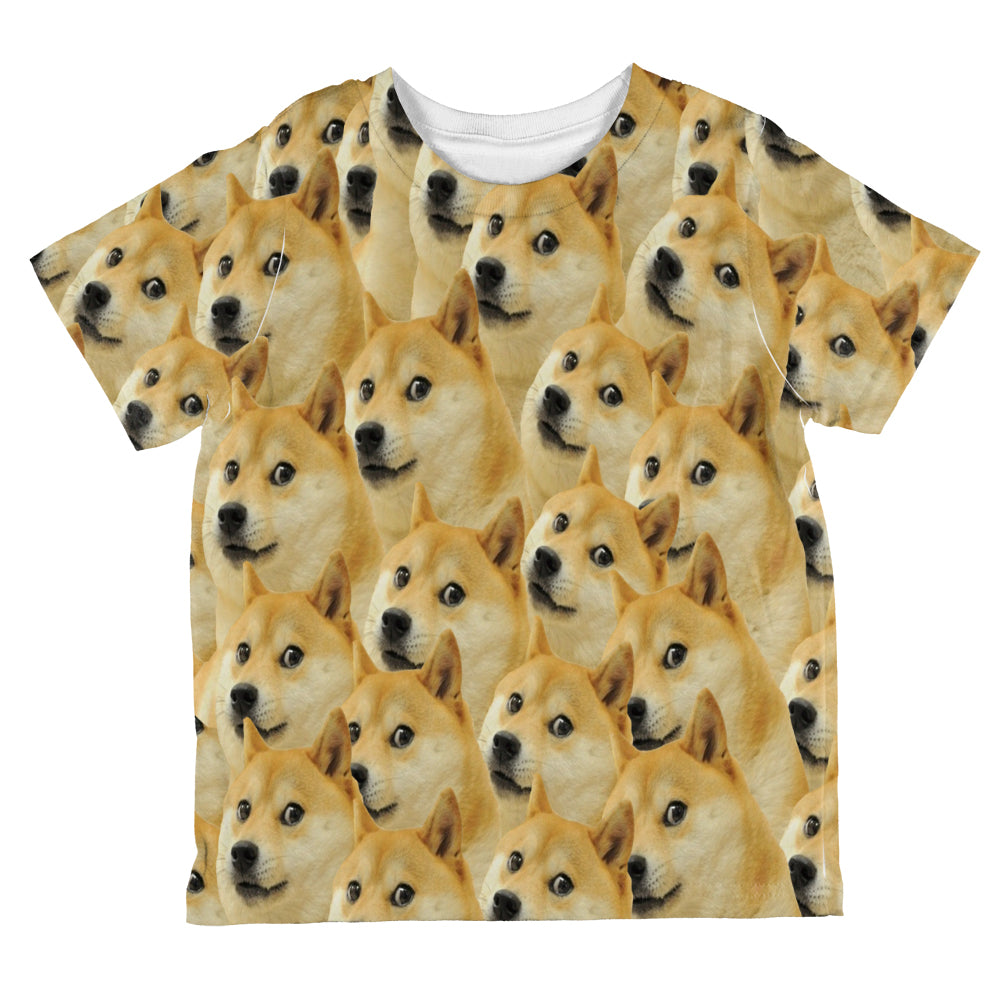 Doge Meme All Over Toddler T Shirt Toddler T-Shirts Old Glory 2T Multi