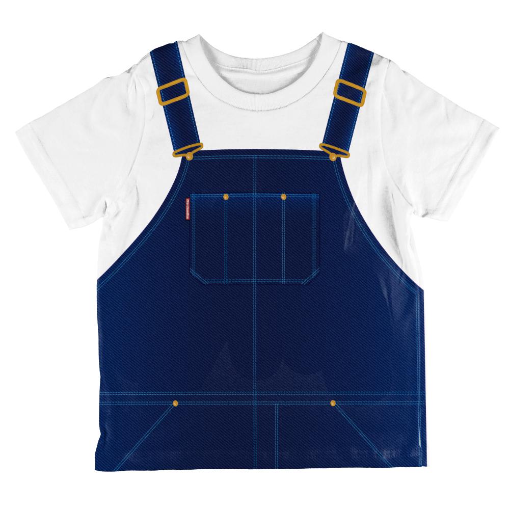 Halloween Overalls Costume All Over Toddler T Shirt Toddler T-Shirts Old Glory 2T Multi