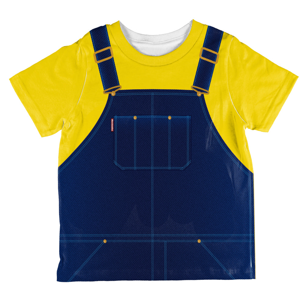 Halloween Overalls Yellow Shirt Costume All Over Toddler T Shirt Toddler T-Shirts Old Glory 2T Multi