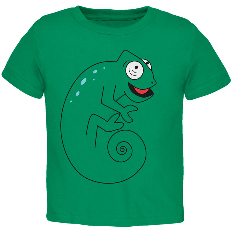Chameleon Spiral Tail Toddler T Shirt Toddler T-Shirts Old Glory 2T Green