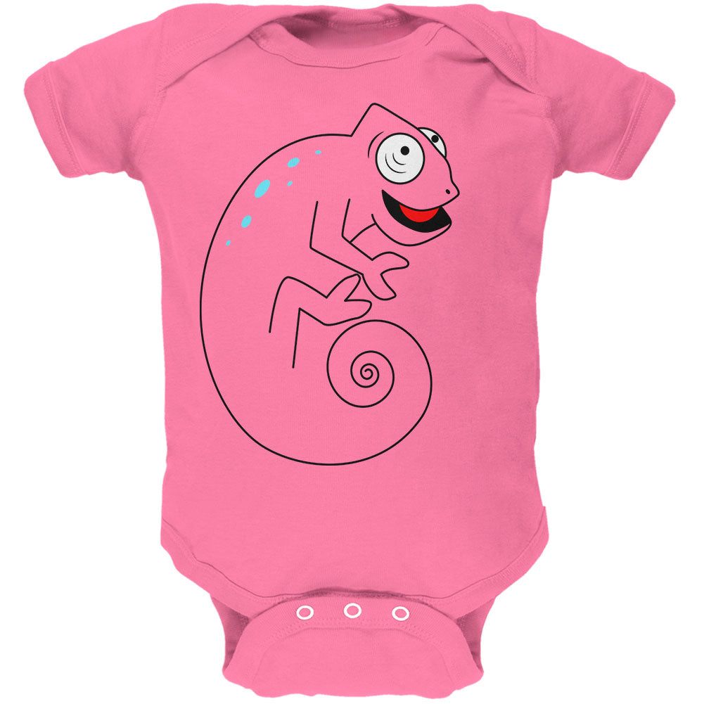 Chameleon Spiral Tail Soft Baby One Piece Baby One Piece Old Glory 0-3M Red