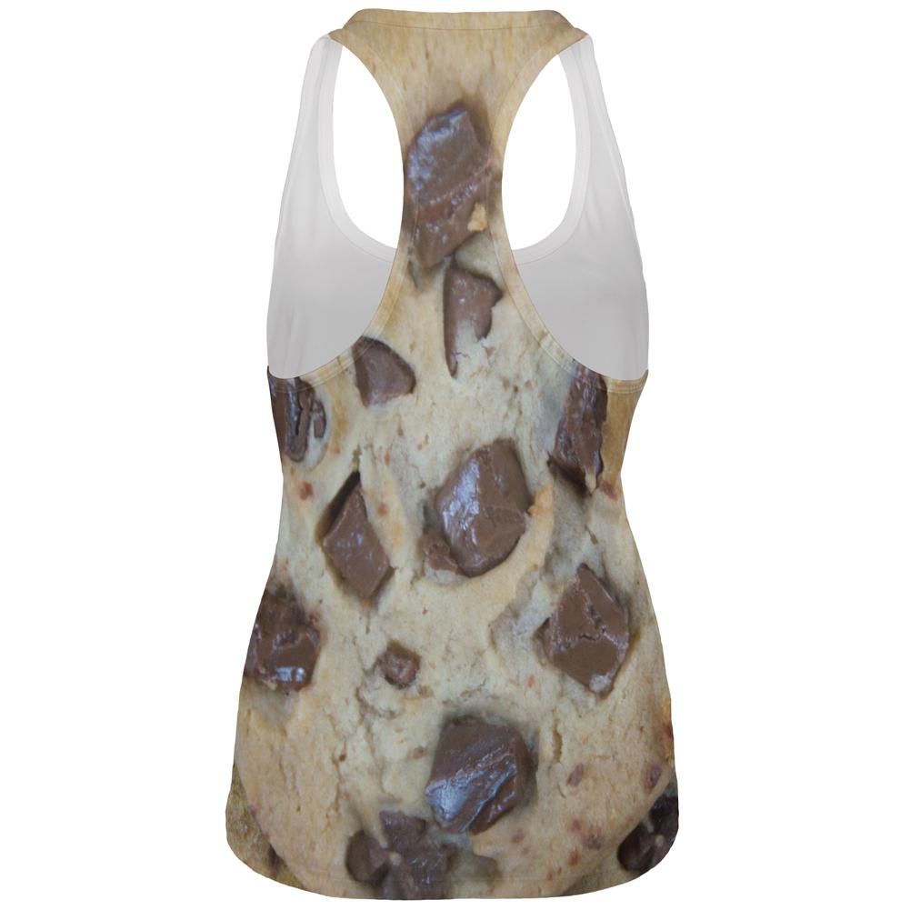 Chocolate Chip Cookies Chunks All Over Womens Work Out Tank Top Women's Tank Tops Old Glory