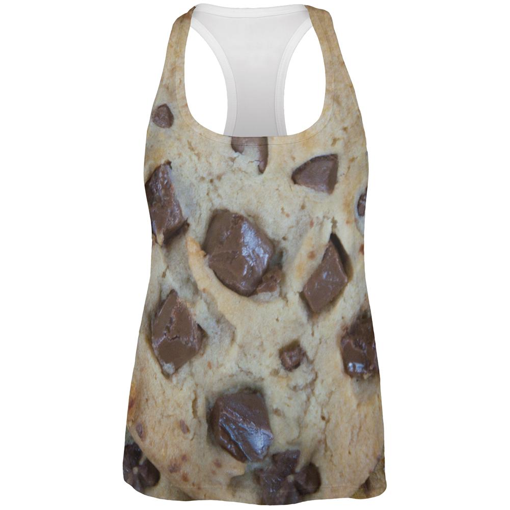 Chocolate Chip Cookies Chunks All Over Womens Work Out Tank Top Women's Tank Tops Old Glory 2XL Multi