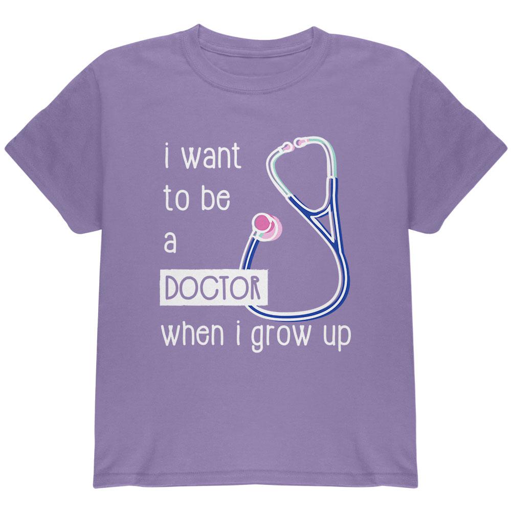 When I Grow Up Doctor Youth T Shirt Youth T-Shirts Old Glory LG Violet