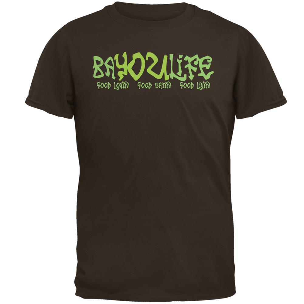 Bayou Life Cajun Louisiana Mens T Shirt Men's T-Shirts Old Glory 2XL Brown