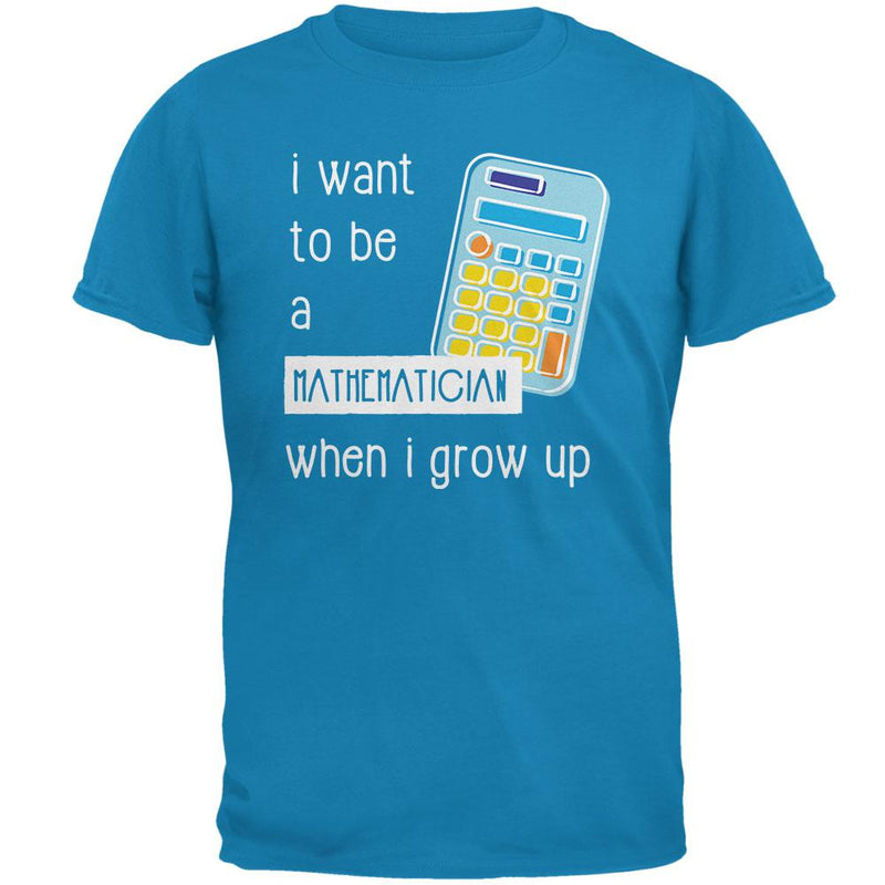 When I Grow Up Mathematician Mens T Shirt Men's T-Shirts Old Glory 2XL Sapphire