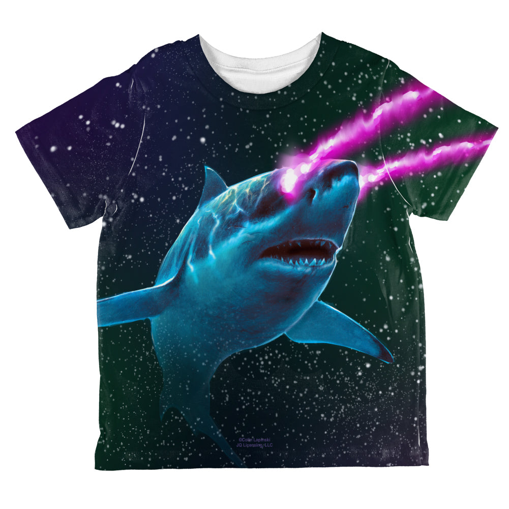 Galaxy Laser Shark In Space All Over Toddler T Shirt Toddler T-Shirts Old Glory 2T Multi