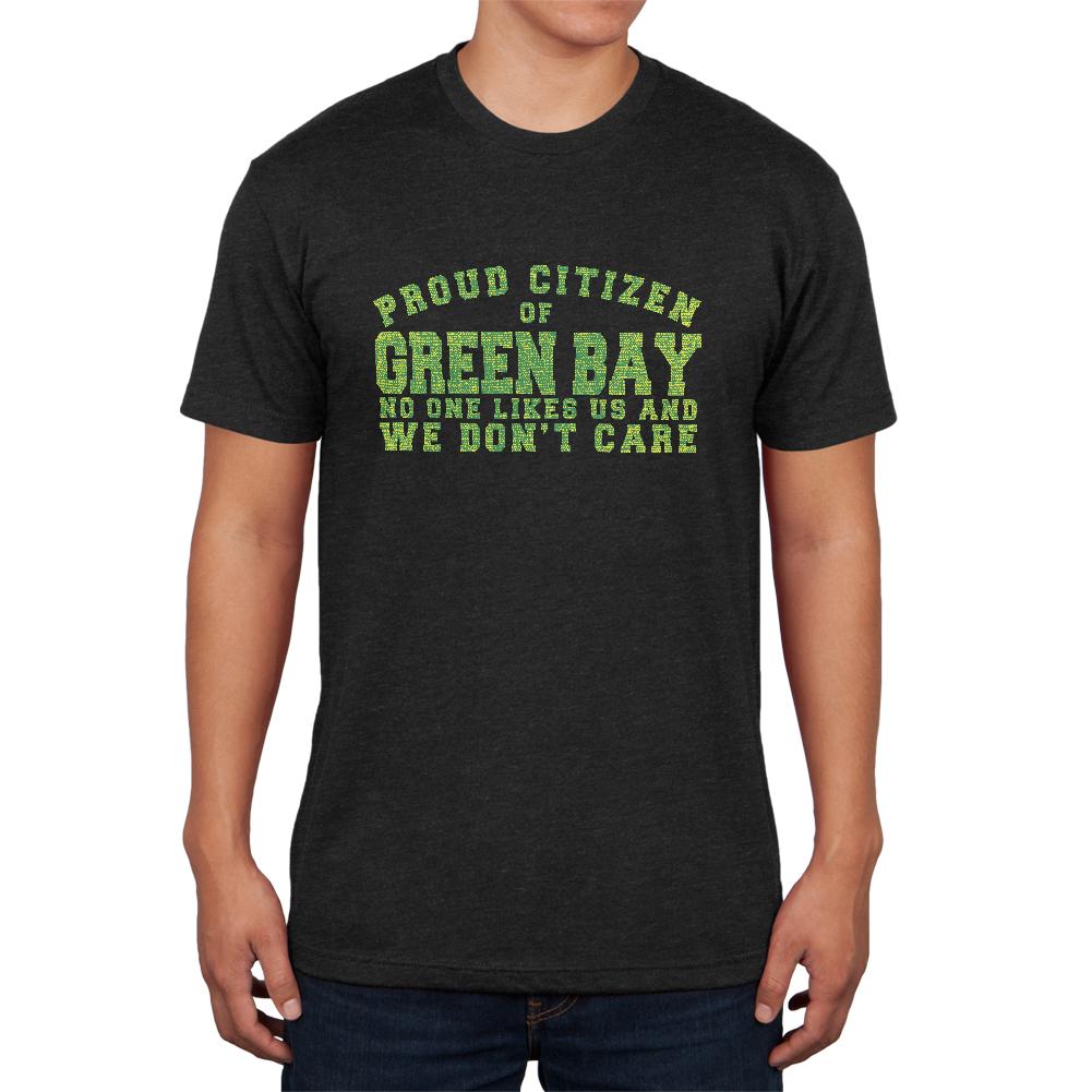 Proud No One Likes Green Bay Mens Soft T Shirt Men's T-Shirts Old Glory 2XL Vintage Black