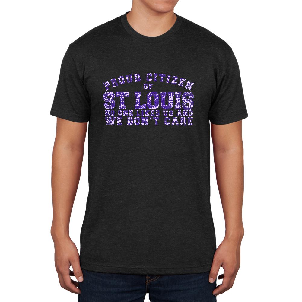 Proud No One Likes St Louis Mens Soft T Shirt Men's T-Shirts Old Glory 2XL Vintage Black