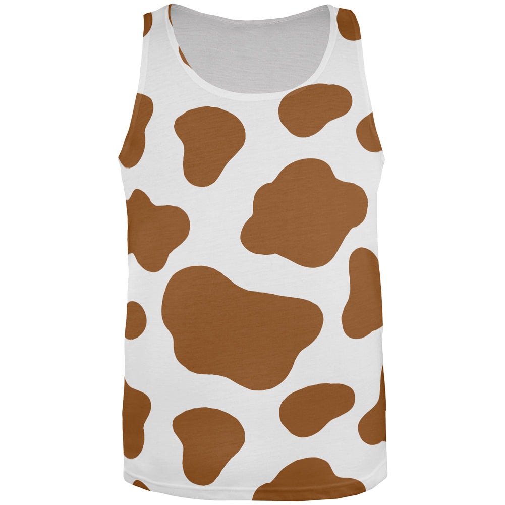 Halloween Costume Brown Spot Cow All Over Mens Tank Top Men's Tank Tops Old Glory 2XL Multi
