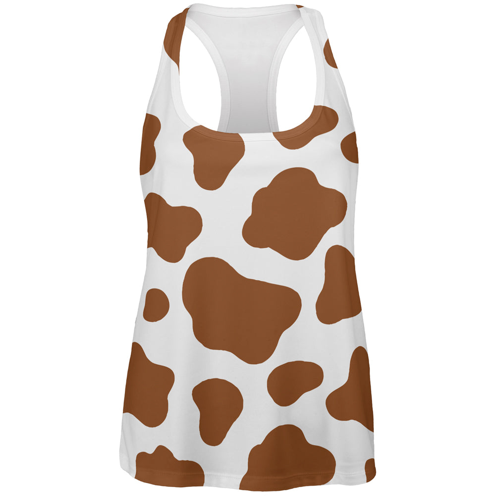 Halloween Costume Brown Spot Cow All Over Womens Work Out Tank Top Women's Tank Tops Old Glory 2XL Multi