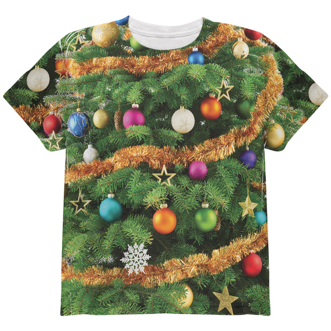 Christmas Tree Costume All Over Youth T Shirt Youth T-Shirts Old Glory YLG Multicolored